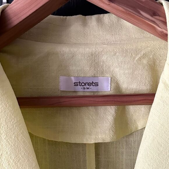 Storets Brianna Handkerchief Oversized Blazer Lemon Yellow Size Small Medium - Picture 4 of 5
